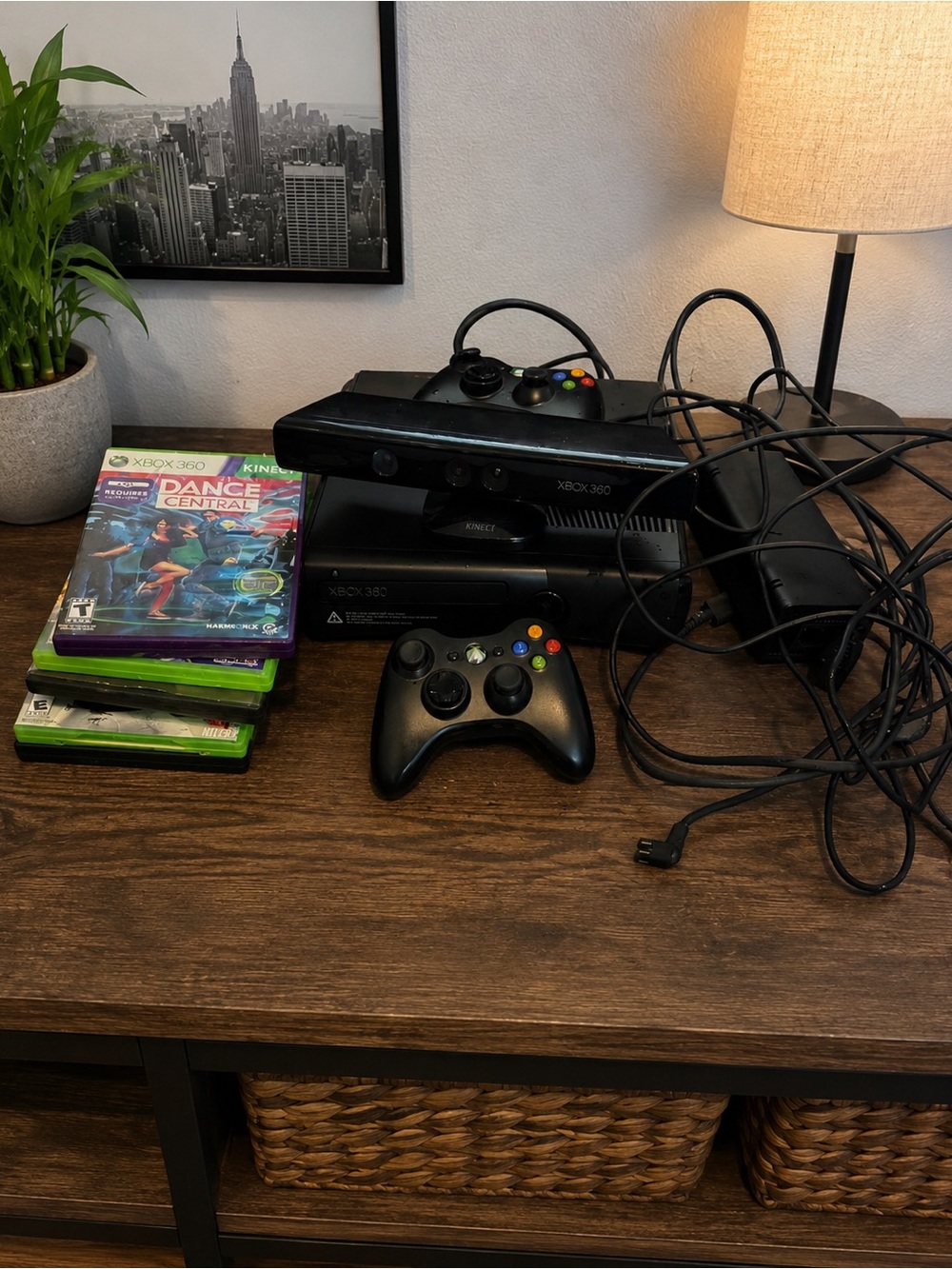 360 Console Bundle with Kinect Sensor and Black Controller
